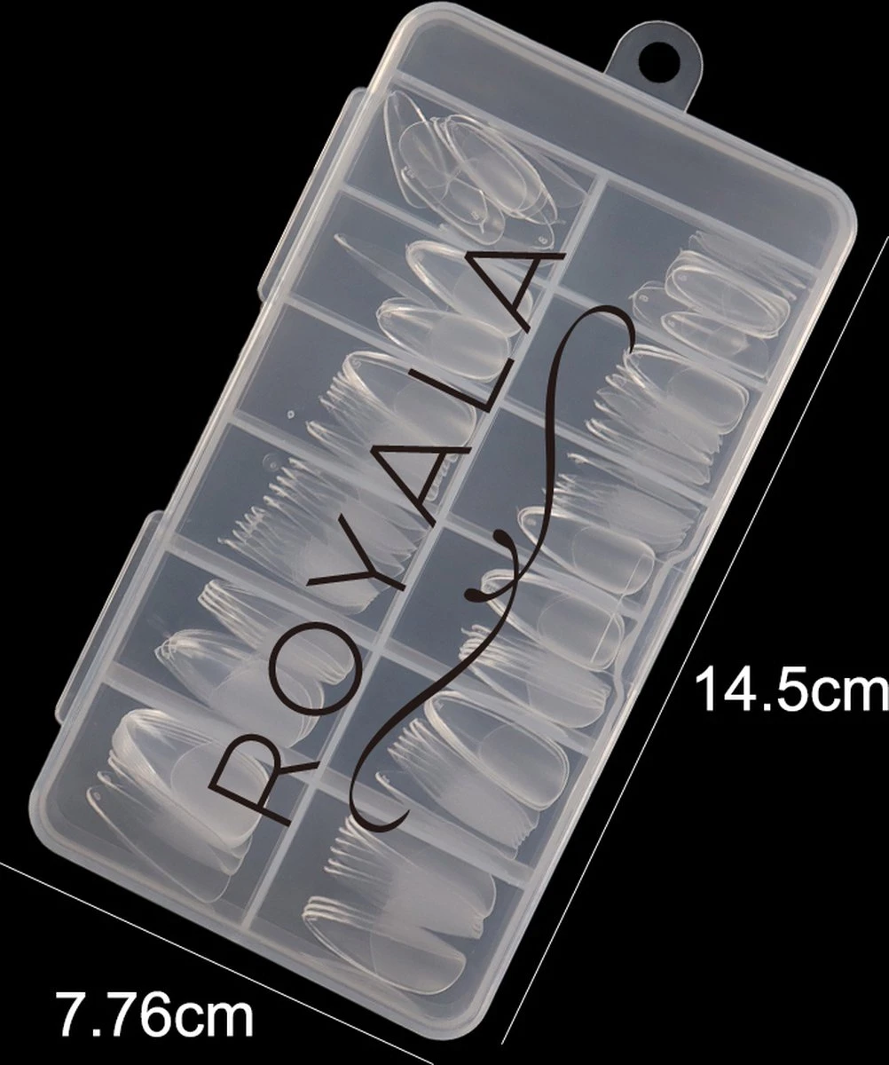 Royala 182 - Waterdrop Half Frosted - Full Cover - Nageltips - Nepnagels - Plaknagels - In Assortimentsbox - 120 Stuks 12 Maten - Voor Gellak Acrylnagellak En PolyGel Nagels - Royala Frosted Tips Line 4 Royala 182 - Waterdrop Half Frosted - Full Cover - Nageltips - Nepnagels - Plaknagels - In Assortimentsbox - 120 Stuks 12 Maten - Voor Gellak Acrylnagellak En PolyGel Nagels - Royala Frosted Tips Line - Image 2
