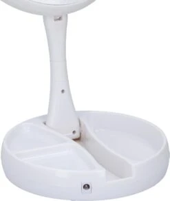 Grundig Opmaakspiegel - LED-verlichting - Opbergruimte Sieraden - Gewone En Vergrotende Spiegel - Wit -Modecosmetica Winkel 1015x1200 2