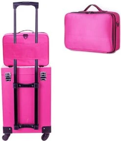 Cosmetica Koffer - Make-up Koffer Met Verstelbare Vakken - Visagie En Nagelstyliste Beauty Koffer - 37x27x13CM - Roze 22 Cosmetica Koffer - Make-up Koffer Met Verstelbare Vakken - Visagie En Nagelstyliste Beauty Koffer - 37x27x13CM - Roze -Modecosmetica Winkel 1025x1200 5