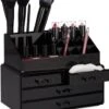 Relaxdays Make-up Organizer - Tweedelig - Cosmetica Opbergdoos + Lippenstift Houder - Zwart 2 Relaxdays Make-up Organizer - Tweedelig - Cosmetica Opbergdoos + Lippenstift Houder - Zwart -Modecosmetica Winkel 1032x1200 6