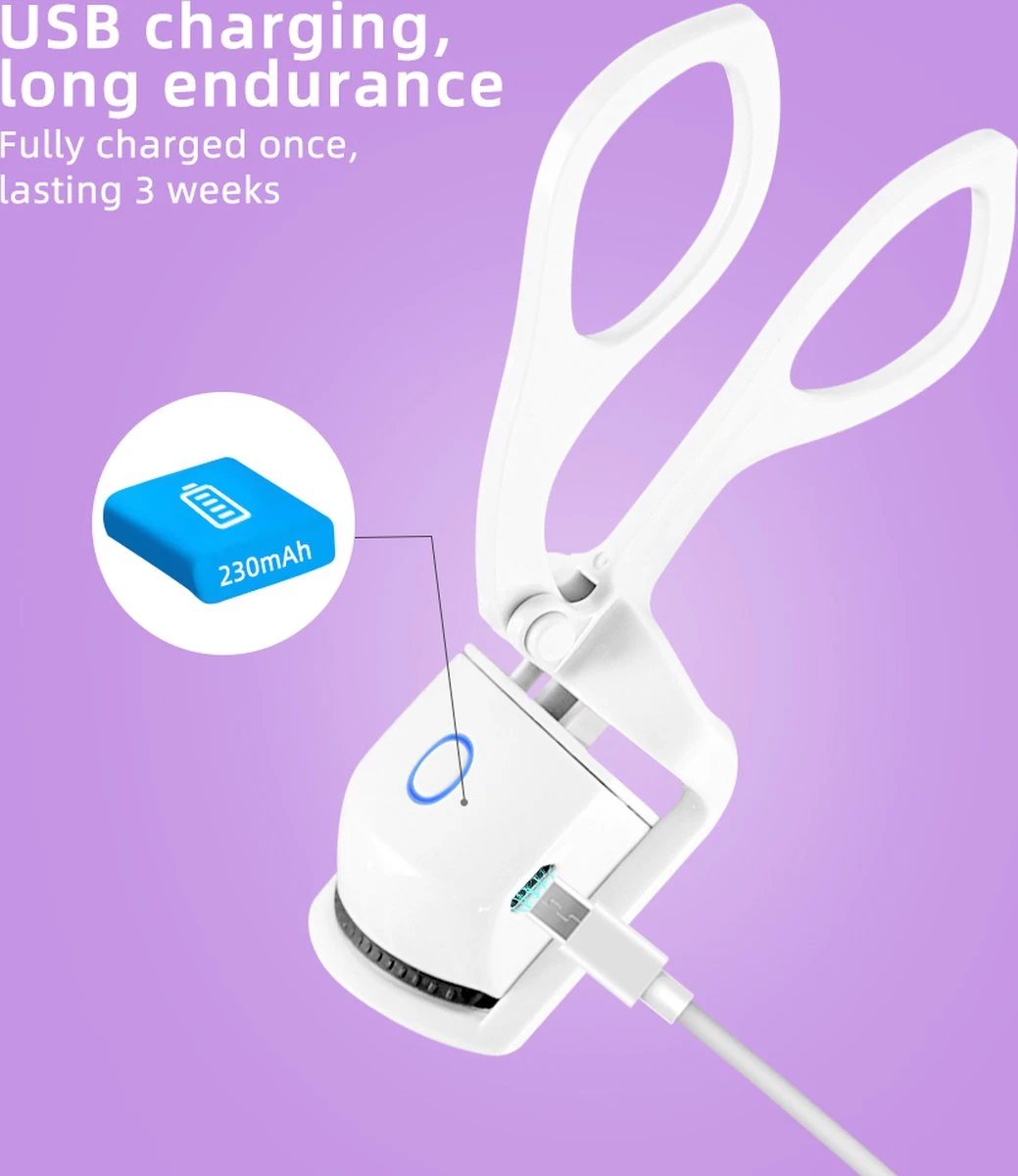 BeautyTech Elektrische Wimperkruller/Wimperkrultang - Roze - Oplaadbaar - Beauty - Verzorging - Make Up 7 BeautyTech Elektrische Wimperkruller/Wimperkrultang - Roze - Oplaadbaar - Beauty - Verzorging - Make Up - Image 5