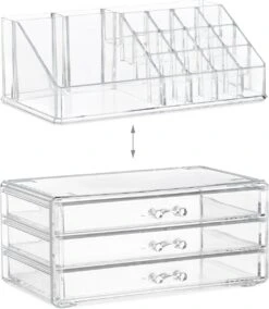 Relaxdays Make-up Organizer Klein - Stapelbaar - Sieradendoosje - Cosmetica - Opbergbox - Doorzichtig 35 Relaxdays Make-up Organizer Klein - Stapelbaar - Sieradendoosje - Cosmetica - Opbergbox - Doorzichtig -Modecosmetica Winkel 1044x1200 4