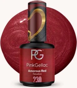 Pink Gellac - Amorous Red - Gellak - Vegan - Rood - Shimmer Finish - 15 Ml