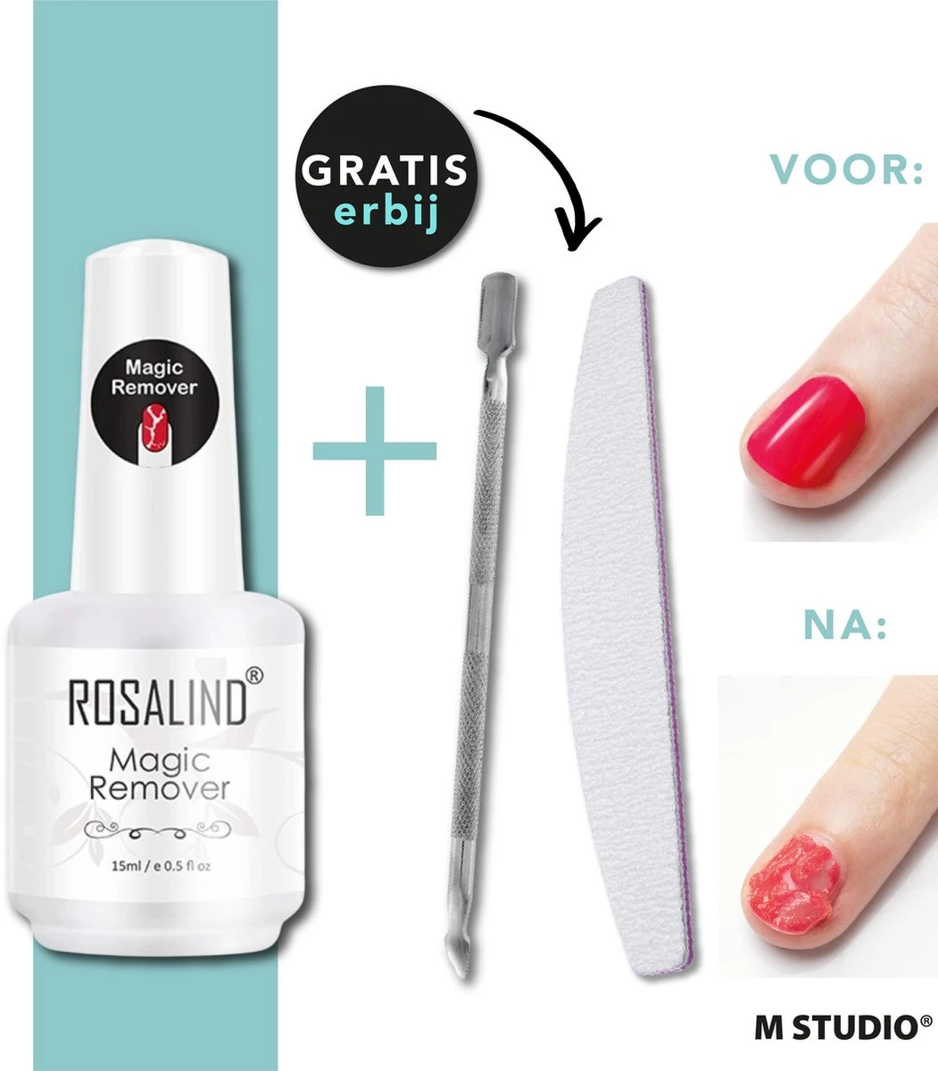 Rosalind Gellak Remover - 15ml - Met Nagelvijl En Bokkenpootje 3 Rosalind Gellak Remover - 15ml - Met Nagelvijl En Bokkenpootje