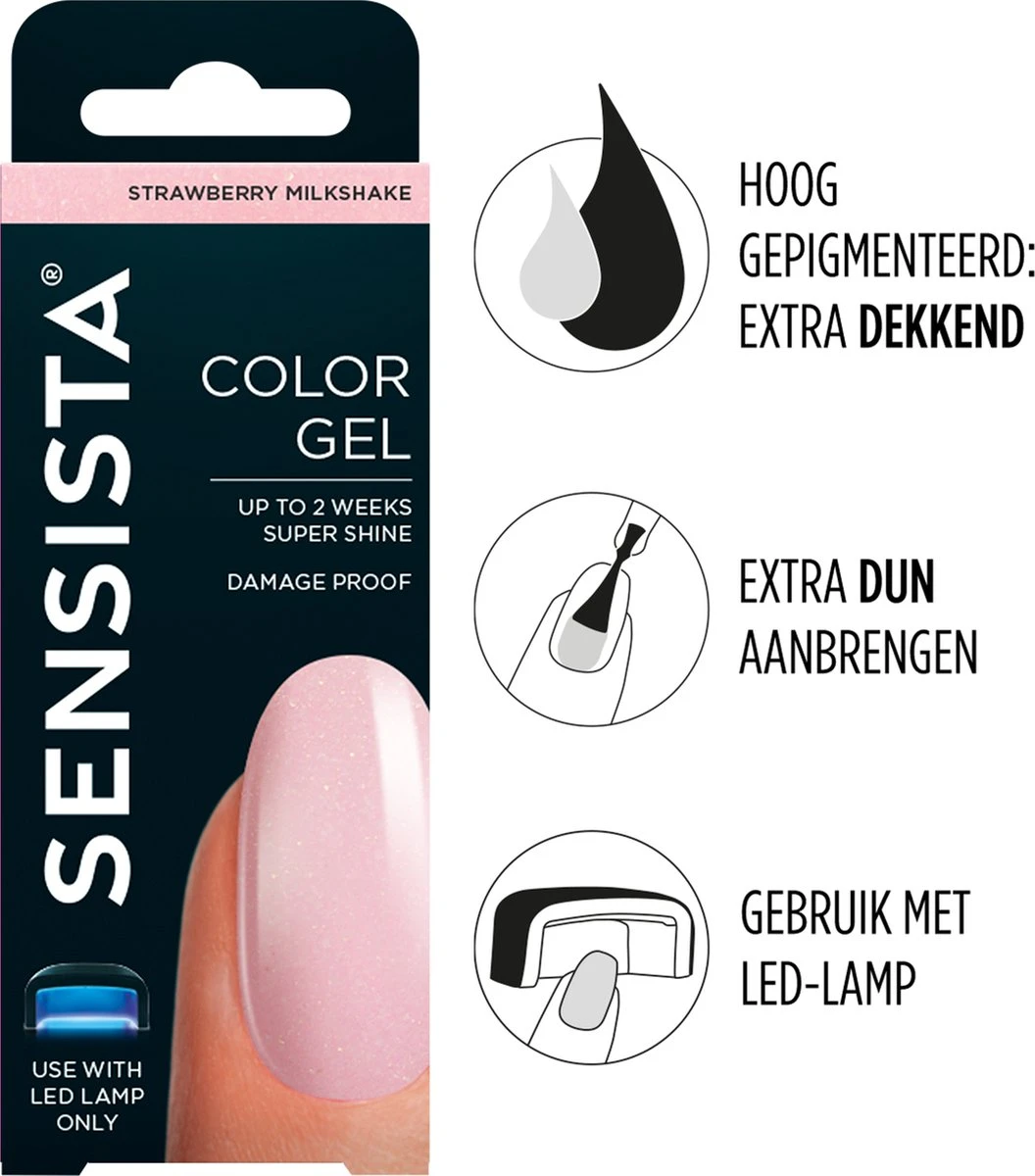 Sensista Color Gel Strawberry Milkshake - Roze 3 Sensista Color Gel Strawberry Milkshake - Roze
