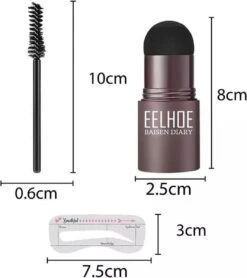 Wenkbrauw Stempel- Poeder - Herbruikbaar - Donker Bruin - Wenkbrauwstempel- Inclusief Sjablonen - Natuurlijke Kleur- Vegan | Eyebrow Powder | Cadeau Voor Haar -Modecosmetica Winkel 1065x1200 5