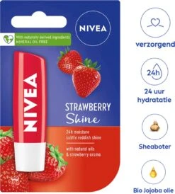 Nivea - Labello Strawberry Shine Lippenbalsem - 5,5 Ml Stick - Lipbalsem - Lipbalm - Lipverzorging - Verrijkt Met Shea Boter En Bio Jojoba Olie 11 Nivea - Labello Strawberry Shine Lippenbalsem - 5,5 Ml Stick - Lipbalsem - Lipbalm - Lipverzorging - Verrijkt Met Shea Boter En Bio Jojoba Olie -Modecosmetica Winkel 1082x1200 1