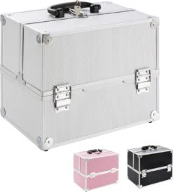 AREBOS Cosmetica Koffer - Beauty Case - Cosmetica Trolley - 15 L - Zilber 25 AREBOS Cosmetica Koffer - Beauty Case - Cosmetica Trolley - 15 L - Zilber -Modecosmetica Winkel 1084x1200 6