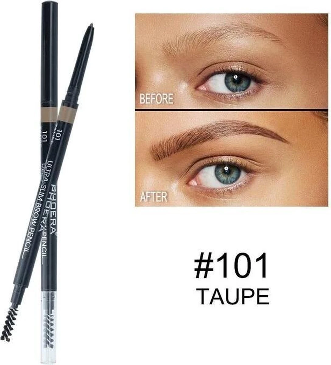 PHOERA™ Ultra-slim Wenkbrauwpotlood - 101 - Taupe 4 PHOERA™ Ultra-slim Wenkbrauwpotlood - 101 - Taupe - Image 2