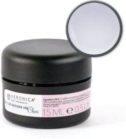 Veronica NAIL-PRODUCTS UV / LED BUILDER Gel Clear, 15 Ml, Middelvisceus Nagel Gel Voor De Mooiste French Manicure Gelnagels, Maar Ook Voor De Natuurlijke Look!