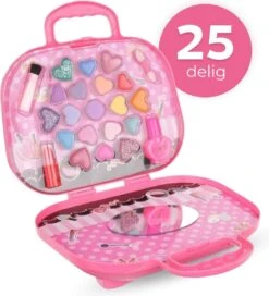 Make Up Koffer 25 Delig - Roze - Make Up Koffer Met Inhoud - Make Up Koffer Meisjes - Make Up Koffer Kinderen - Make Up Set Voor Meisjes