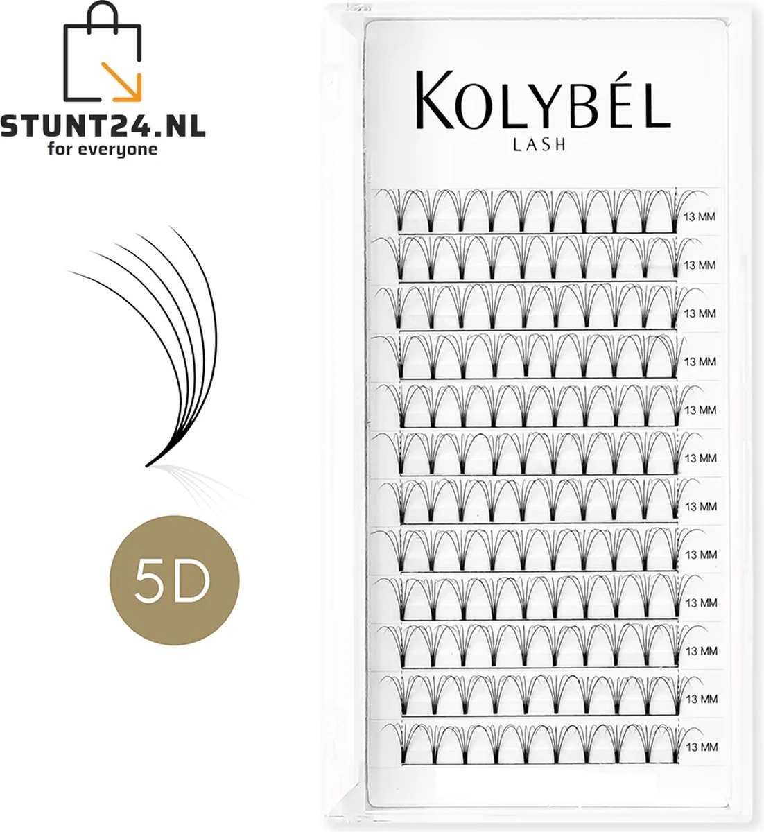 5D Wimperextensions - 5D Premade Fans - 9mm 0.10 D-krul - Natuurlijke Wimperextensions 5 5D Wimperextensions - 5D Premade Fans - 9mm 0.10 D-krul - Natuurlijke Wimperextensions - Image 3