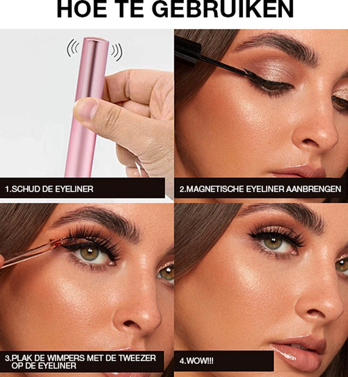 Merkloos Magnetische Wimpers - Natuurlijke Look - Magnetische Nep Wimpers Met 2 Magnetic Eyeliners En Applicator - Valse Wimpers - Magnetic Lashes - Magnetische Wimpers Set - 3D Fake Lashes 6 Merkloos Magnetische Wimpers - Natuurlijke Look - Magnetische Nep Wimpers Met 2 Magnetic Eyeliners En Applicator - Valse Wimpers - Magnetic Lashes - Magnetische Wimpers Set - 3D Fake Lashes - Image 4