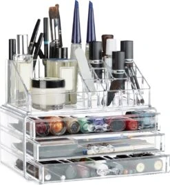 Relaxdays Make-up Organizer Klein - Stapelbaar - Sieradendoosje - Cosmetica - Opbergbox - Wit 23 Relaxdays Make-up Organizer Klein - Stapelbaar - Sieradendoosje - Cosmetica - Opbergbox - Wit -Modecosmetica Winkel 1108x1200 6