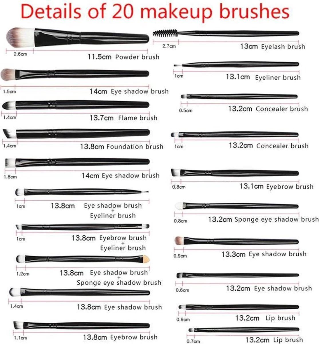 20Stuks Make-Up Kwasten Set Groen Oogschaduw Foundation Poeder Eyeliner Wimper Lip Make Up Borstel Cosmetische Beauty Tool Kit Hot 4 20Stuks Make-Up Kwasten Set Groen Oogschaduw Foundation Poeder Eyeliner Wimper Lip Make Up Borstel Cosmetische Beauty Tool Kit Hot - Image 2