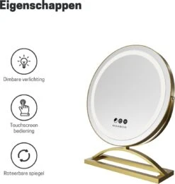 Marbor Make Up Spiegel Met LED Verlichting - Goud - Hollywood Mirror -Modecosmetica Winkel 1135x1200 15