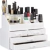 A&K 2in1 Make-up Organizer - 4 Lades Cosmetica Opbergdoos - Kaptafel - Wit 1 A&K 2in1 Make-up Organizer - 4 Lades Cosmetica Opbergdoos - Kaptafel - Wit -Modecosmetica Winkel 1135x1200 17