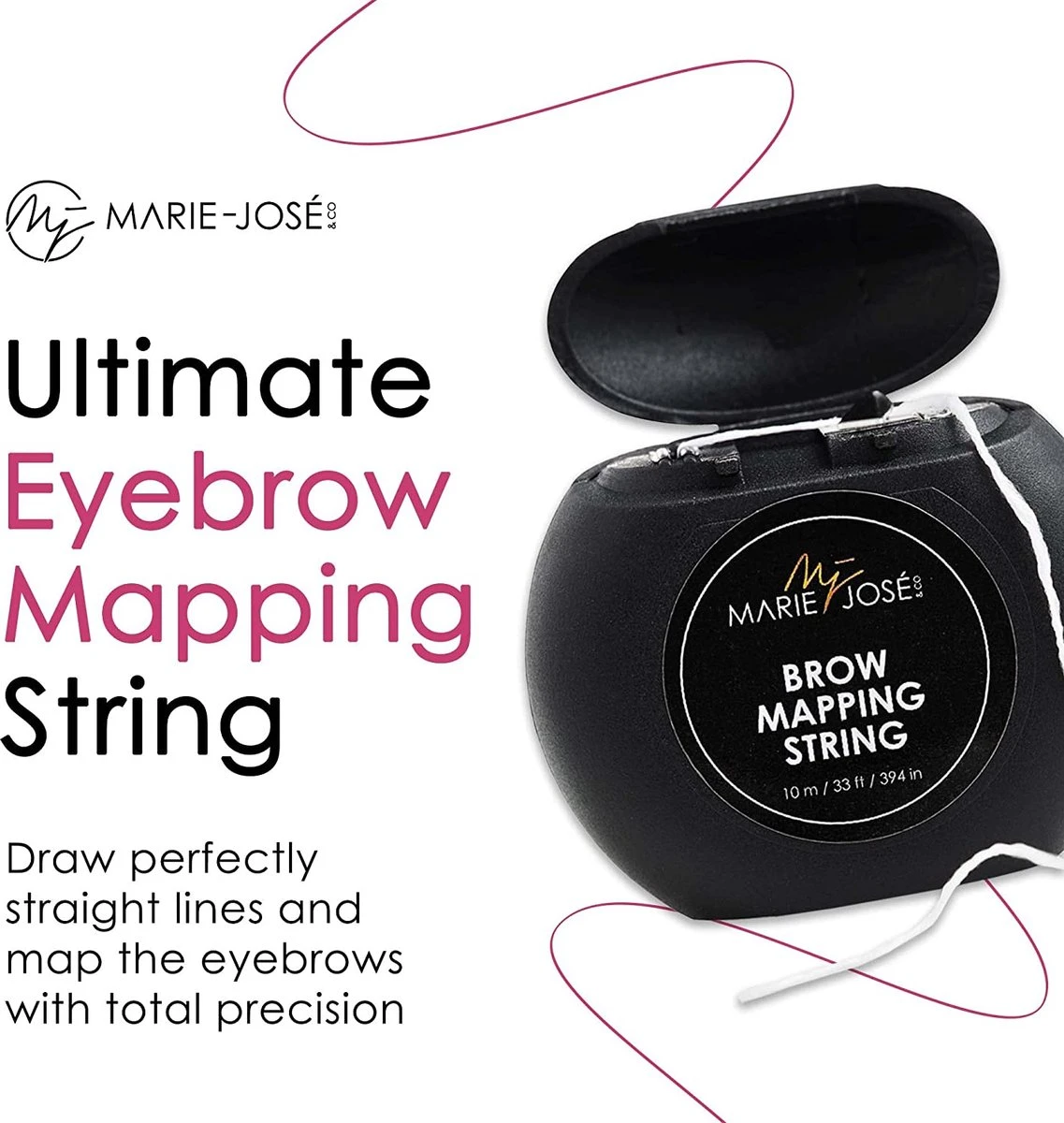 Marie-José & Co - Brow Mapping String - Voor Henna Brows & Microblading - Kleur Draad: Wit - 1 X 10M - Voldoende Voor 50 Toepassingen 6 Marie-José & Co - Brow Mapping String - Voor Henna Brows & Microblading - Kleur Draad: Wit - 1 X 10M - Voldoende Voor 50 Toepassingen - Image 4