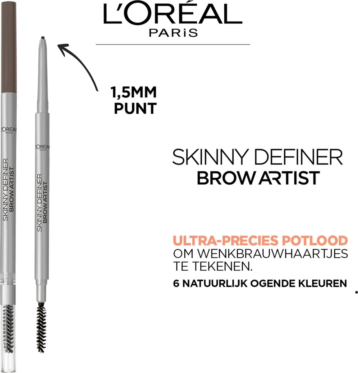 L’Oréal Paris Brow Artist Skinny Definer Wenkbrauwpotlood - 105 Brunette - Ultradun 9 L’Oréal Paris Brow Artist Skinny Definer Wenkbrauwpotlood - 105 Brunette - Ultradun - Image 7