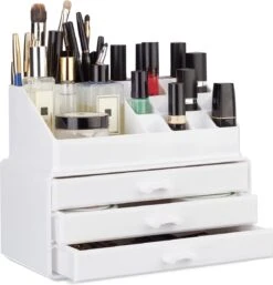 Relaxdays Make-up Organizer Klein - Stapelbaar - Sieradendoosje - Cosmetica - Opbergbox - Wit 30 Relaxdays Make-up Organizer Klein - Stapelbaar - Sieradendoosje - Cosmetica - Opbergbox - Wit -Modecosmetica Winkel 1154x1200 15