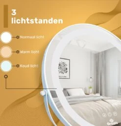 Great's® Make Up Spiegel Met LED Verlichting- ⌀ 40cm - Visagie Spiegel Rond - Extra Close Up Spiegeltje 10x - Wit 13 Great's® Make Up Spiegel Met LED Verlichting- ⌀ 40cm - Visagie Spiegel Rond - Extra Close Up Spiegeltje 10x - Wit -Modecosmetica Winkel 1157x1200 8
