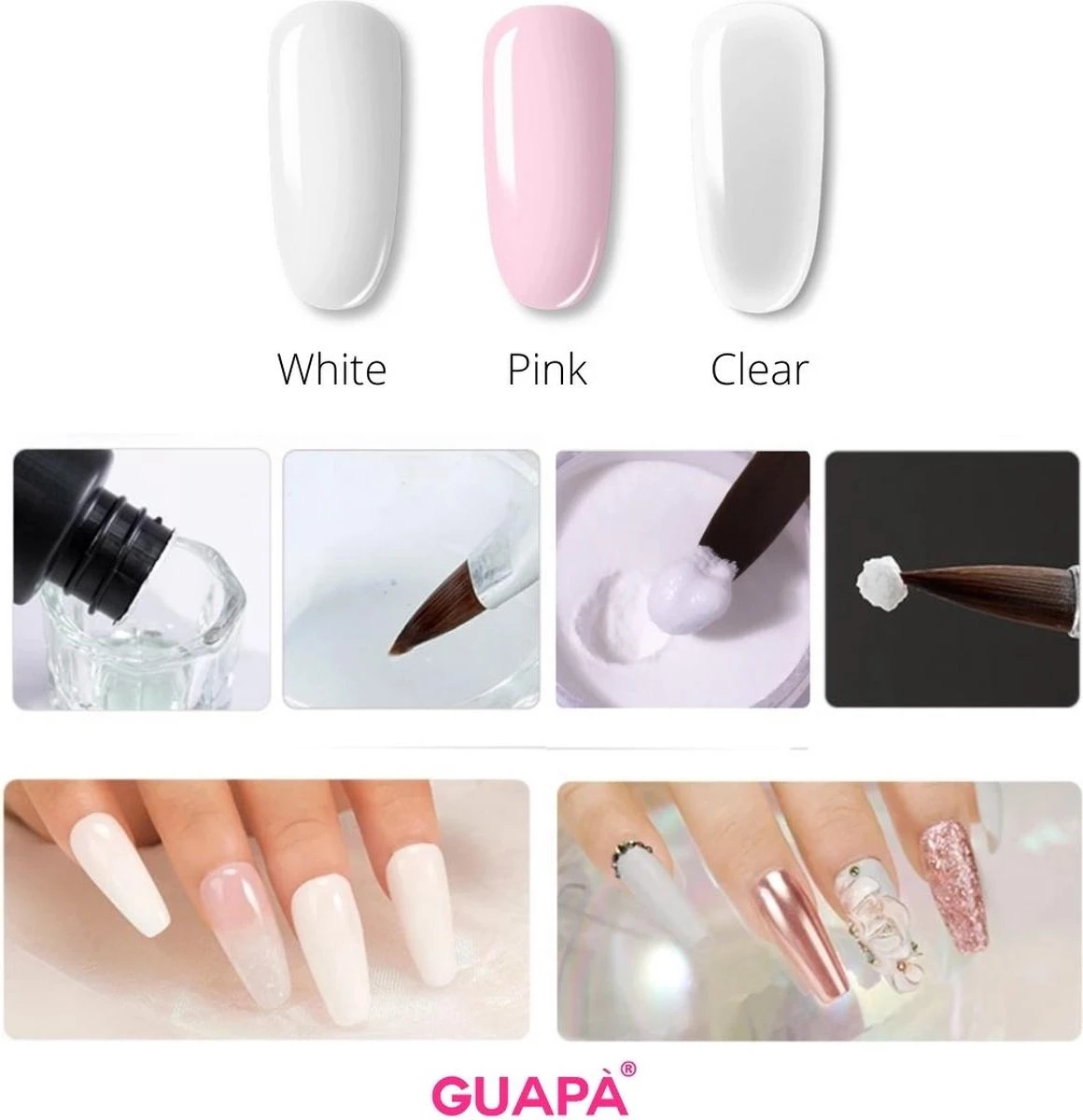 GUAPÀ® Acrylpoeder Pink | Acrylic Powder Roze | Acryl Nagels | Starterspakket | 25 Gr | Professionele Kwaliteit Acryl Poeder 6 GUAPÀ® Acrylpoeder Pink | Acrylic Powder Roze | Acryl Nagels | Starterspakket | 25 Gr | Professionele Kwaliteit Acryl Poeder - Image 4