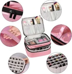 YONO Nagellak Tas - Nagelkoffer Beautycase - Cosmetica Koffer - Manicure Organizer - Roze 9 YONO Nagellak Tas - Nagelkoffer Beautycase - Cosmetica Koffer - Manicure Organizer - Roze -Modecosmetica Winkel 1160x1200 18