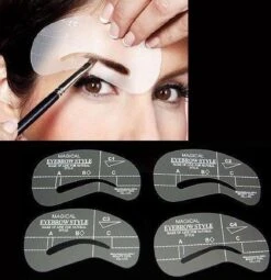 4 Stuks Wenkbrauw Mal - Template - Makeup - Sjabloon - Wenkbrauwpotlood -Modecosmetica Winkel 1161x1200 10