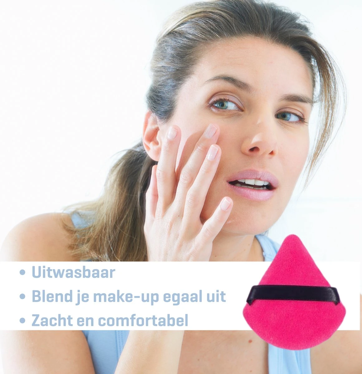 Merkloos Powder Puff - Beauty Blender - Powder Puff Driehoek - 5 Stuks - Hot Pink 5 Merkloos Powder Puff - Beauty Blender - Powder Puff Driehoek - 5 Stuks - Hot Pink - Image 3