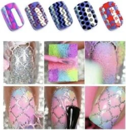 GUAPÀ - Nail Art Nagel Sjabloon Stickers 42 Vellen - Zelfklevende Nagelstickers & Nageldecoratie 3D Goud En Zilver -Modecosmetica Winkel 1163x1200 5