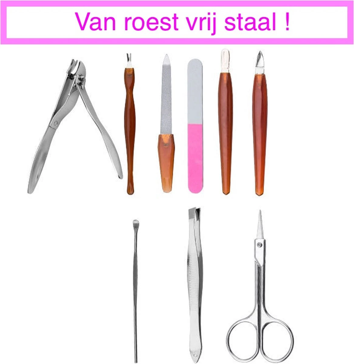 Manicure Set - 18 Stuk(s) - Make Up Set - Nagelschaar - Nagelvijl - Brush - Kerstcadeau 7 Manicure Set - 18 Stuk(s) - Make Up Set - Nagelschaar - Nagelvijl - Brush - Kerstcadeau - Image 5