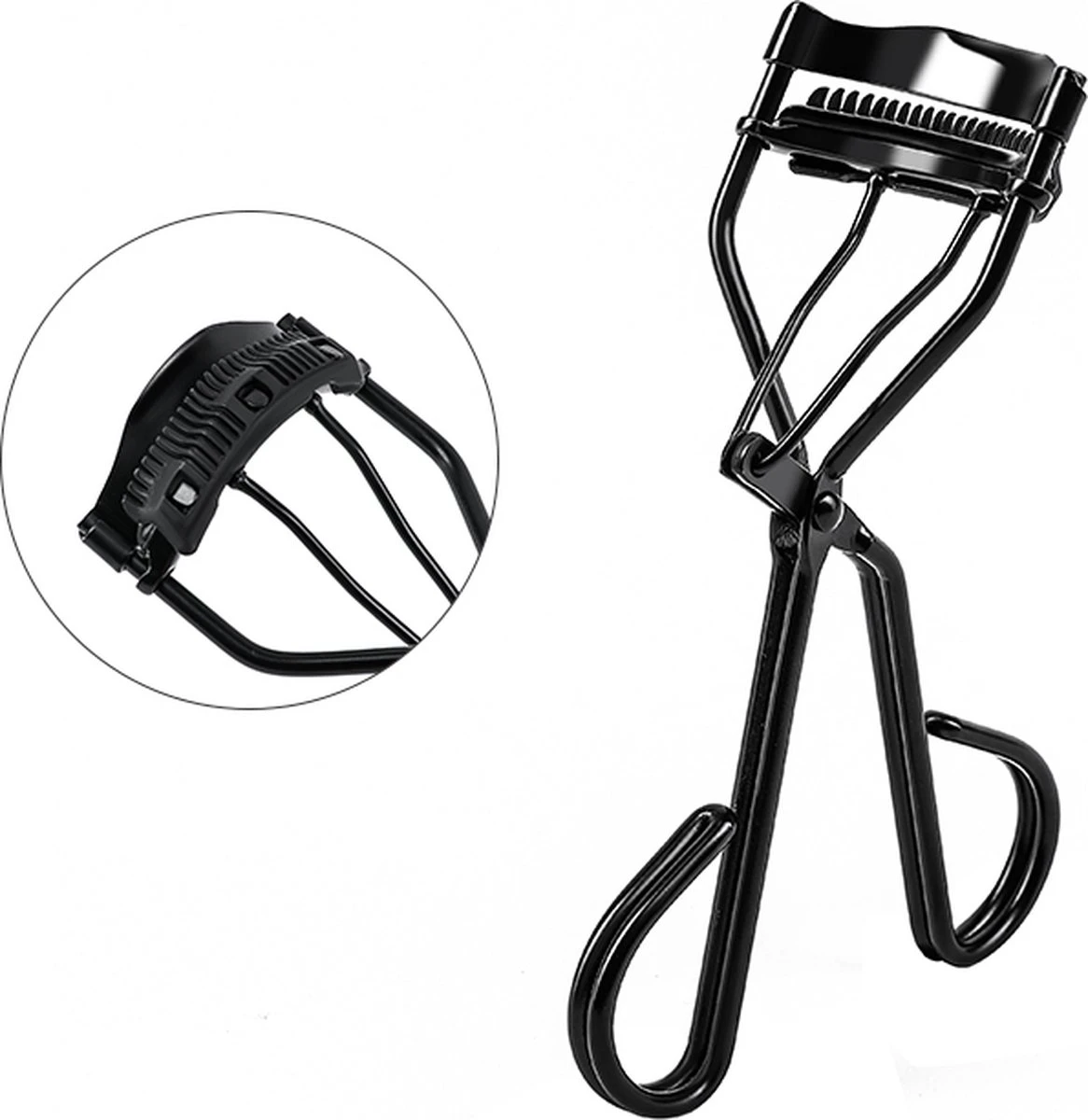 INTER-ESQUE® Wimperkruller - Eyelash Curler + 3x Gratis Extra Siliconen Pad & 3x Extra Kam - Zwart 4 INTER-ESQUE® Wimperkruller - Eyelash Curler + 3x Gratis Extra Siliconen Pad & 3x Extra Kam - Zwart - Image 2