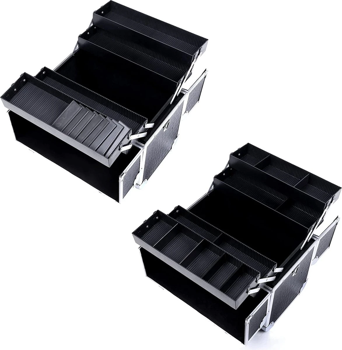 A.T. Shop Cosmeticakoffer, Make-up Koffer, Beauty Case, Bewaren Van Make-up, Nagellak. Zwart 8 A.T. Shop Cosmeticakoffer, Make-up Koffer, Beauty Case, Bewaren Van Make-up, Nagellak. Zwart - Image 6