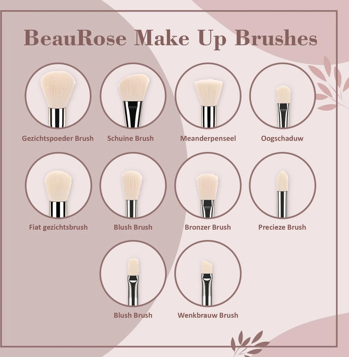 Luxe Make Up Kwasten Set - Make Up Brush - Oogschaduw – Beauty - Foundation Kwast - Poederkwast - Brush - Make Up - Cosmetica - Kwasten Set – Make Up Etui - Make Up Penselen Set – Make Up Set 9 Luxe Make Up Kwasten Set - Make Up Brush - Oogschaduw – Beauty - Foundation Kwast - Poederkwast - Brush - Make Up - Cosmetica - Kwasten Set – Make Up Etui - Make Up Penselen Set – Make Up Set - Image 7