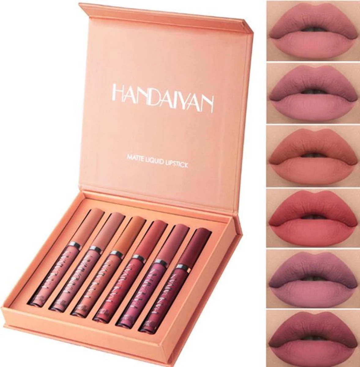 HANDAIYAN® | Liquid Lipsticks | Set Van 6 | Matte Lippenstift | Vloeibare Lippenstift | Waterproof | Make Up Set | Geschenkset | Giftset | Lipstick | Lippenstift | Lipgloss | Lip Gloss 3 HANDAIYAN® | Liquid Lipsticks | Set Van 6 | Matte Lippenstift | Vloeibare Lippenstift | Waterproof | Make Up Set | Geschenkset | Giftset | Lipstick | Lippenstift | Lipgloss | Lip Gloss