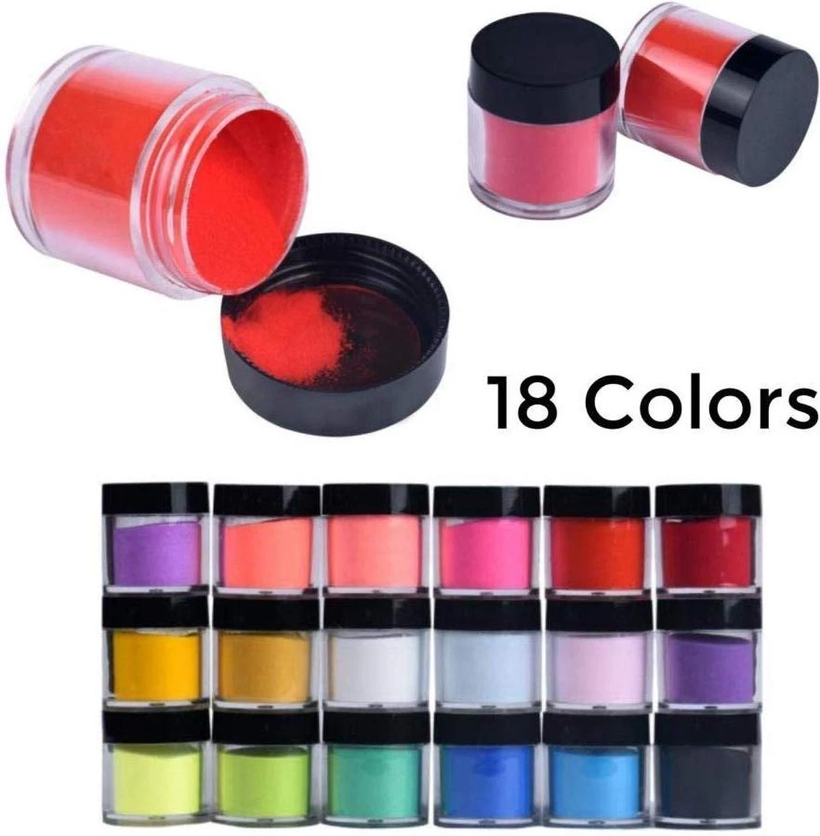 Royala | 18-Delige Acryl Poeder Set | Totaal 108 Gram Aan Poeders | Acryl Nagels | Starter Set Voor Nail Art| 18 Kleuren | Nail Art 15 Royala | 18-Delige Acryl Poeder Set | Totaal 108 Gram Aan Poeders | Acryl Nagels | Starter Set Voor Nail Art| 18 Kleuren | Nail Art - Image 13