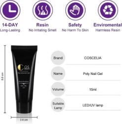 Polygel Kit- Polygel Nagels- Polygel Starter Set- 1x36W LED Nagel Droger Lamp 6x15ML Poly Gel 1 X Top Coat 1 X Base Coat 6x5ML UV Gel 1 X Dual End Nail Borstel 1x50Pcs Clear Quick Building Mold Tips 1x30ML Cleanser Plus 1 X Nagelvijl 1x6-Man 9 Polygel Kit- Polygel Nagels- Polygel Starter Set- 1x36W LED Nagel Droger Lamp 6x15ML Poly Gel 1 X Top Coat 1 X Base Coat 6x5ML UV Gel 1 X Dual End Nail Borstel 1x50Pcs Clear Quick Building Mold Tips 1x30ML Cleanser Plus 1 X Nagelvijl 1x6-Man -Modecosmetica Winkel 1187x1200