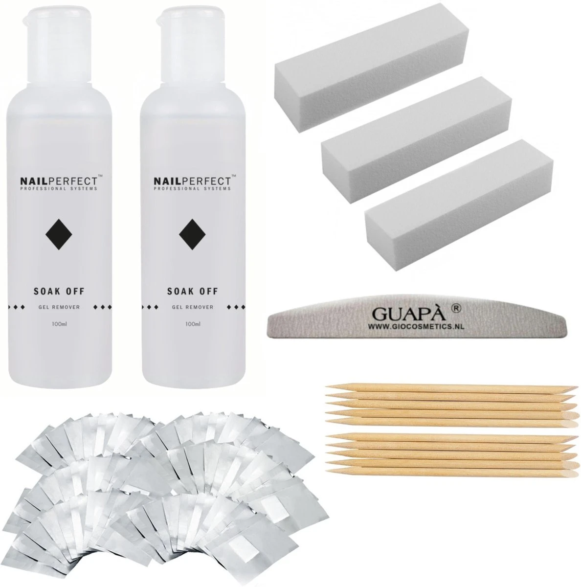 GUAPÀ® Gellak Nagel Verwijderaar Deluxury Kit Voor Alle Gel Nagels | Gel Nagellak Remover | Soak Off Remover | Aceton | Gelnagellak | 2 X 100 Ml 3 GUAPÀ® Gellak Nagel Verwijderaar Deluxury Kit Voor Alle Gel Nagels | Gel Nagellak Remover | Soak Off Remover | Aceton | Gelnagellak | 2 X 100 Ml