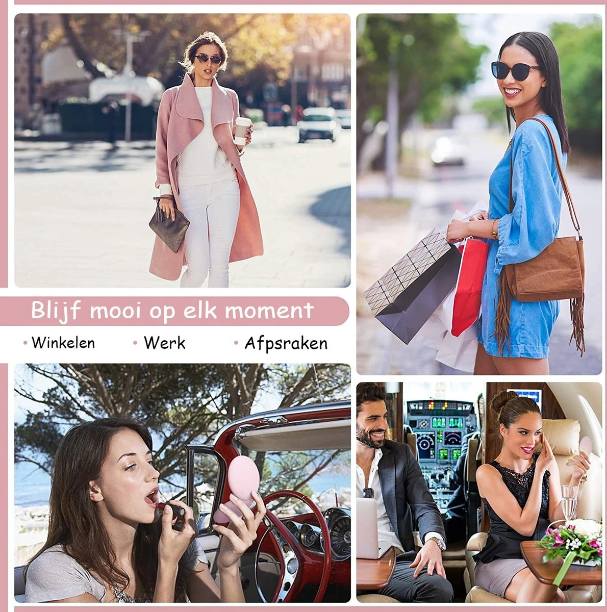 Led-verlichte Oplaadbare Compacte Make-up Spiegel Rond |1 X 2 X Vergroting | Make-upspiegel | Zakspiegel | Handspiegel | Reisspiegel | Dimbaar|als Cadeau | USB-lader | Rond | Zwart 10 Led-verlichte Oplaadbare Compacte Make-up Spiegel Rond |1 X 2 X Vergroting | Make-upspiegel | Zakspiegel | Handspiegel | Reisspiegel | Dimbaar|als Cadeau | USB-lader | Rond | Zwart - Image 8