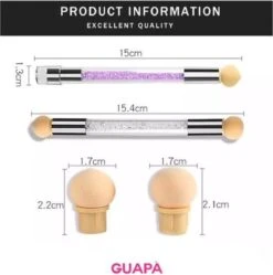 GUAPÀ - Nail Art Blooming Spons & Stempel Penseel Voor Het Maken Van Babyboom En Holografisch Effecten Op Je Nagels - Kleur Roze 15 GUAPÀ - Nail Art Blooming Spons & Stempel Penseel Voor Het Maken Van Babyboom En Holografisch Effecten Op Je Nagels - Kleur Roze -Modecosmetica Winkel 1191x1200 3