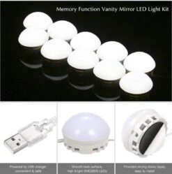 Merkloos LED Spiegel | 10 LEDS | Make-up Spiegel | Helderheid Aanpasbaar | USB Voeding | Geheugenfunctie 11 Merkloos LED Spiegel | 10 LEDS | Make-up Spiegel | Helderheid Aanpasbaar | USB Voeding | Geheugenfunctie -Modecosmetica Winkel 1192x1200 17