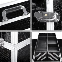 A.T. Shop Cosmeticakoffer, Make-up Koffer, Beauty Case, Bewaren Van Make-up, Nagellak. Zwart 15 A.T. Shop Cosmeticakoffer, Make-up Koffer, Beauty Case, Bewaren Van Make-up, Nagellak. Zwart -Modecosmetica Winkel 1196x1200 37