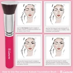 Foundation Borstel Roze - Lamora - Make-Up Kwast -Modecosmetica Winkel 1197x1200 46