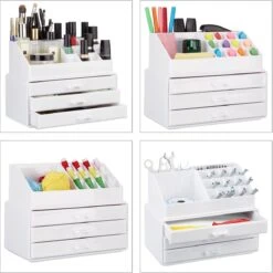 Relaxdays Make-up Organizer Klein - Stapelbaar - Sieradendoosje - Cosmetica - Opbergbox - Wit 28 Relaxdays Make-up Organizer Klein - Stapelbaar - Sieradendoosje - Cosmetica - Opbergbox - Wit -Modecosmetica Winkel 1198x1200 82