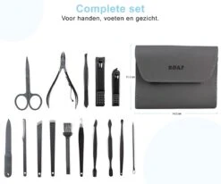 Merkloos Luxe 16-delige | Manicure Set | Met Lederen Opbergetui | Manicureset | Nagelknipper | Grijs 12 Merkloos Luxe 16-delige | Manicure Set | Met Lederen Opbergetui | Manicureset | Nagelknipper | Grijs -Modecosmetica Winkel 1200x1000 2