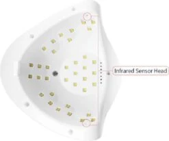 Merkloos Daniqqi - 80 Watt UV LED Lamp Nagels - 45 Leds Nagellamp - Wit -Modecosmetica Winkel 1200x1001