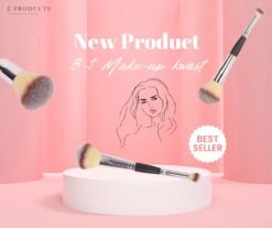 Foundation - Poeder - Make-up Kwast- Foundation Kwast - Concealer Kwast 3-in 1 - Must-have - Cadeau - Verjaardag - Populair - Trendy - Efficiënt - Tijdbesparend -Modecosmetica Winkel 1200x1005 3