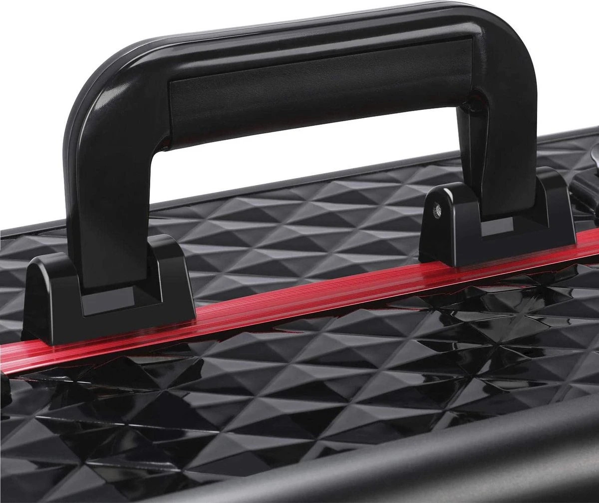 Make-upkoffer, Kapperskoffer, Cosmeticakoffer, Lege Nagelkoffer, Multikoffer, Afsluitbaar Voor Nageldesign/massageolie/fotoapparatuur, 34,7 X 22,2 X 25 Cm , Volledig Zwart HM-YAHEE-411233 4 Make-upkoffer, Kapperskoffer, Cosmeticakoffer, Lege Nagelkoffer, Multikoffer, Afsluitbaar Voor Nageldesign/massageolie/fotoapparatuur, 34,7 X 22,2 X 25 Cm , Volledig Zwart HM-YAHEE-411233 - Image 2