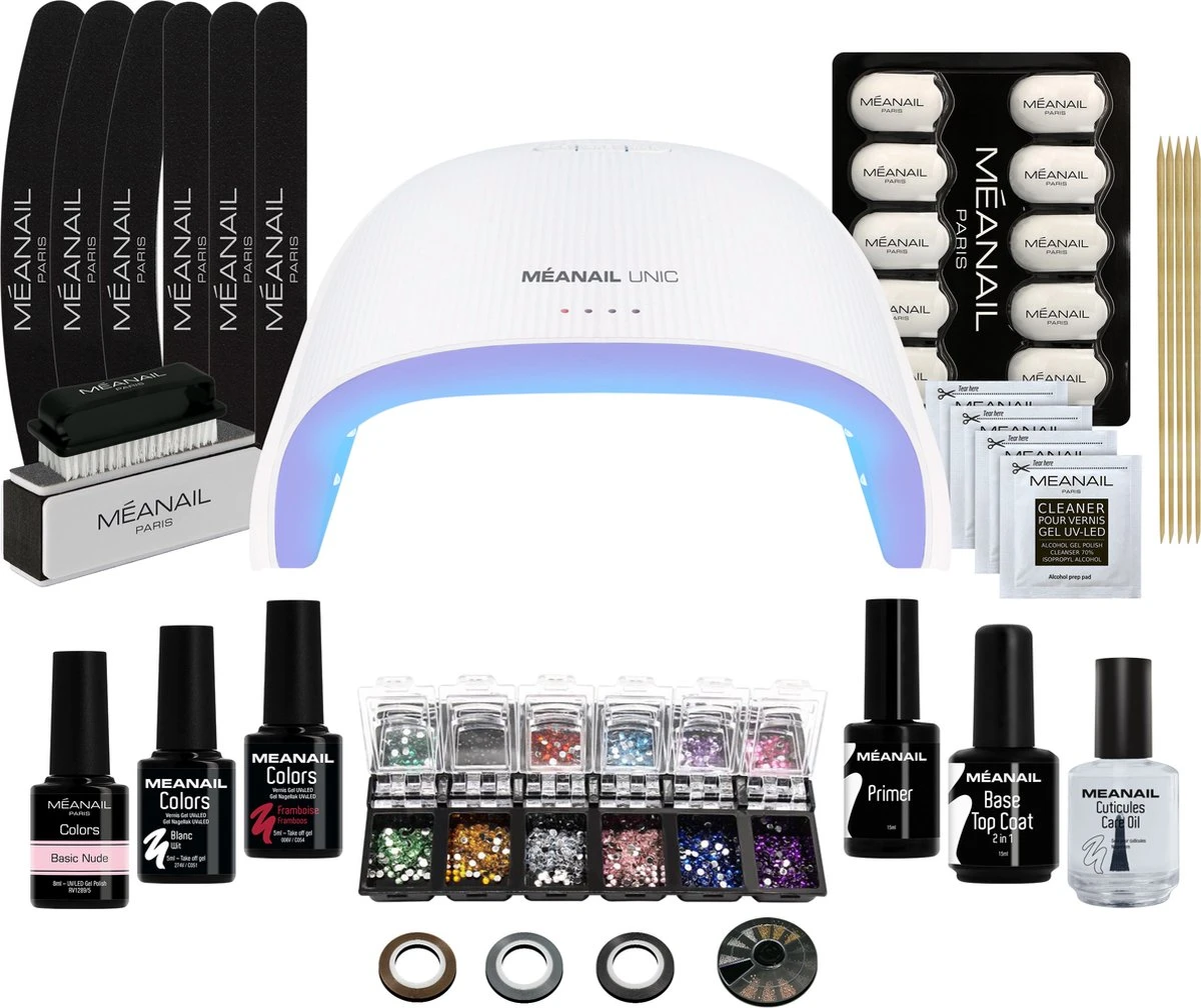 Gellak - MEANAIL® KIT Deluxe - Led Lamp 48 Watt - 3 Kleuren Gelnagellak 3 Gellak - MEANAIL® KIT Deluxe - Led Lamp 48 Watt - 3 Kleuren Gelnagellak
