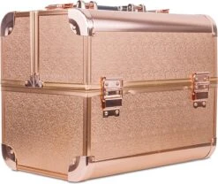 Aluminium Koffer Rosé Gold Met Opbergvakken